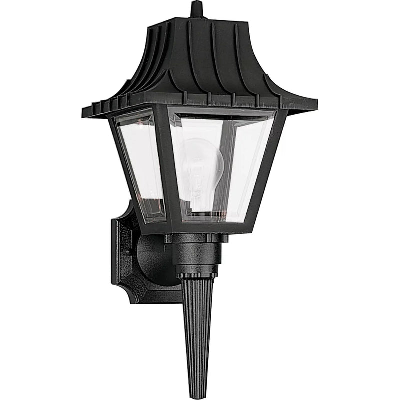 Polycarbonate Outdoor Wall Lantern — 17.5 Inch, Black