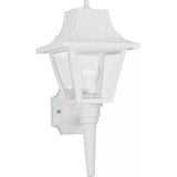 Polycarbonate Outdoor Wall Lantern — 17.5 Inch, White
