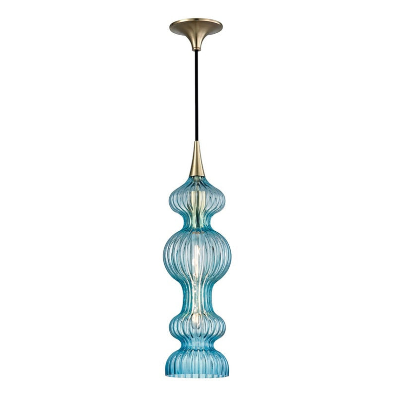 Pomfret Pendant - Blue Glass by Hudson Valley