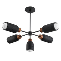 Pompeii Chandelier Lava / Black by Maxim Lighting