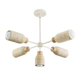 Pompeii Chandelier Travertine / Oyster by Maxim Lighting