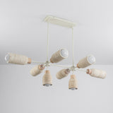 Pompeii Linear Suspension Travertine / Oyster by Maxim Lighting