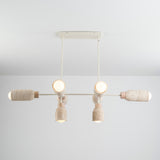 Pompeii Linear Suspension Travertine / Oyster by Maxim Lighting