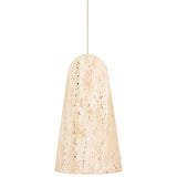 Pompeii Pendant Light Beige Travertine Aged Brass By Modern Forms