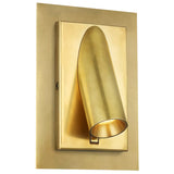 Ponte 5 Task Wall Sconce Natural Brass By Visual Comfort Modern - Side View1