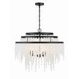 Poppy Chandelier 26.5'' Matte Black Frosted