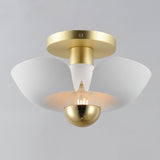 Poppy Flush Mount White/Satin Brass by Maxim Lighting