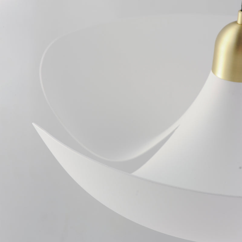 Poppy Pendant Light Medium White Satin Brass By Maxim Lighting Detailed View