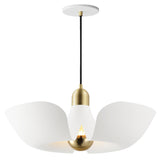 Poppy Pendant Light Medium White Satin Brass By Maxim Lighting