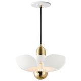 Poppy Pendant Light Small White Satin Brass By Maxim Lighting