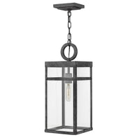 Porter Medium Hanging Lantern - Aged Zinc - by Hinkley