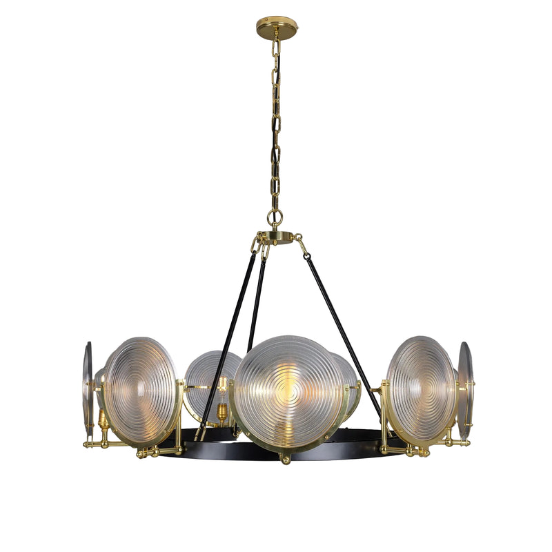 Portland Prismatic Glass Dish Chandelier