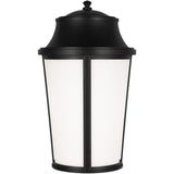 Portola Outdoor Lantern Large Textured Black By Generation Lighting - Front View1
