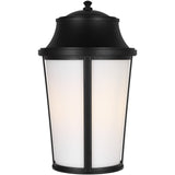 Portola Outdoor Lantern Large Textured Black By Generation Lighting - Front View