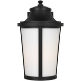 Portola Outdoor Lantern Medium Textured Black By Generation Lighting - Front View