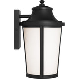 Portola Outdoor Lantern Medium Textured Black By Generation Lighting - Side View