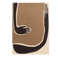 Pose Tufted Rug Dark Coffee/Offwhite - 140 x 200 cm