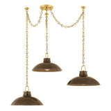 Pottersville Chandelier - Aged Brass with Ceramic Umber Crackle by Hudson Valley