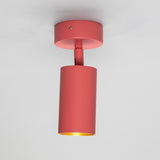 Powder Coated Matte Antique Pink Evanston Single Ceiling Light by Mullan Lighting
