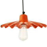 Powder Coated Orange Ardle Factory Pendant Light by Mullan Lighting