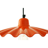 Powder Coated Orange Ardle Factory Pendant Light by Mullan Lighting