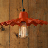 Powder Coated Orange Ardle Factory Pendant Light by Mullan Lighting
