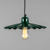 Powder Coated Racing Green Ardle Factory Pendant Light by Mullan Lighting