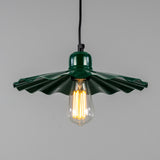 Powder Coated Racing Green Ardle Factory Pendant Light by Mullan Lighting