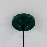 Powder Coated Racing Green Ardle Factory Pendant Light by Mullan Lighting Canopy