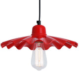 Powder Coated Red Ardle Factory Pendant Light by Mullan Lighting
