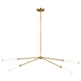 Poza Chandelier Medium Hand Rubbed Antique Brass By Visual Comfort Modern  - Front View
