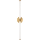 Poza Vanity Light Large Hand Rubbbed Antique Brass By Visual Comfort Modern  - Front View