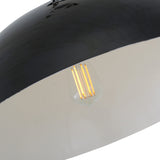 Prague Pendant - Matt Black & White Inner