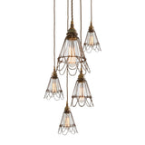 Praia Cage Pendant Cluster Antique Brass Bronze