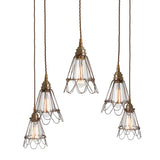 Praia Cage Pendant Cluster Antique Brass Bronze