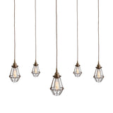 Praia Cage Pendant Cluster Antique Brass Bronze