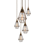 Praia Cage Pendant Cluster Antique Brass Bronze