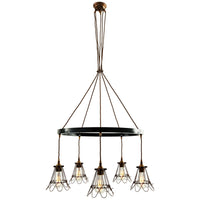 Praia Chandelier - Antique Brass