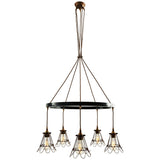 Praia Chandelier - Antique Brass