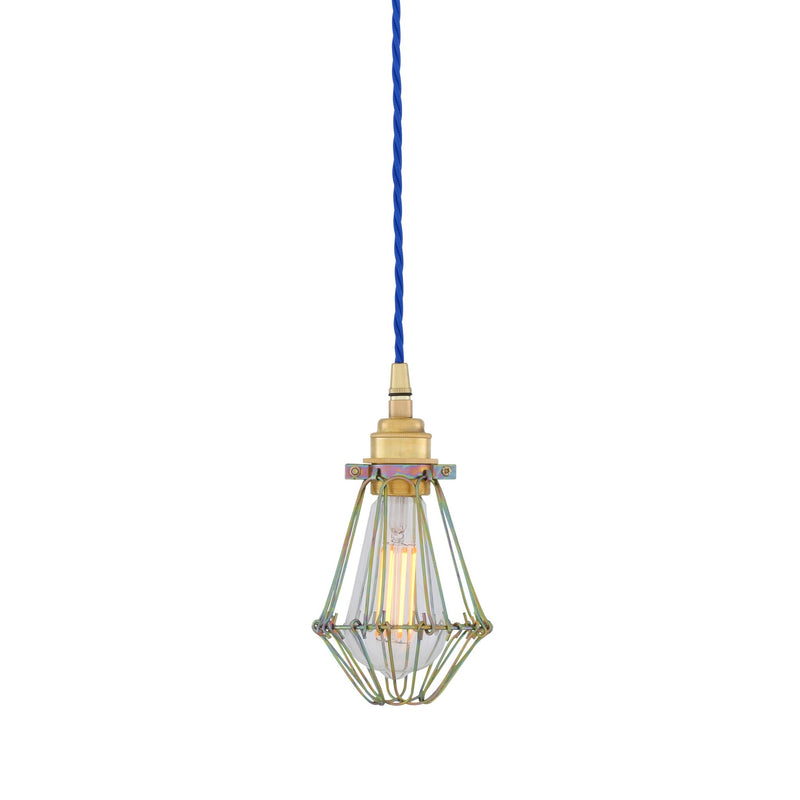 Praia Industrial Cage Pendant - Gold Zinc