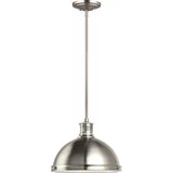 Pratt Street Metal Pendant — 13 Inch, Brushed Nickel