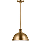 Pratt Street Metal Pendant — 13 Inch, Satin Brass