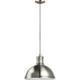 Pratt Street Metal Pendant — 16 Inch, Brushed Nickel