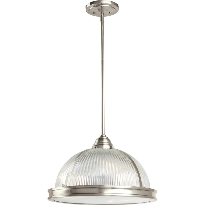 Pratt Street Prismatic Pendant — 16.25 Inch, Brushed Nickel