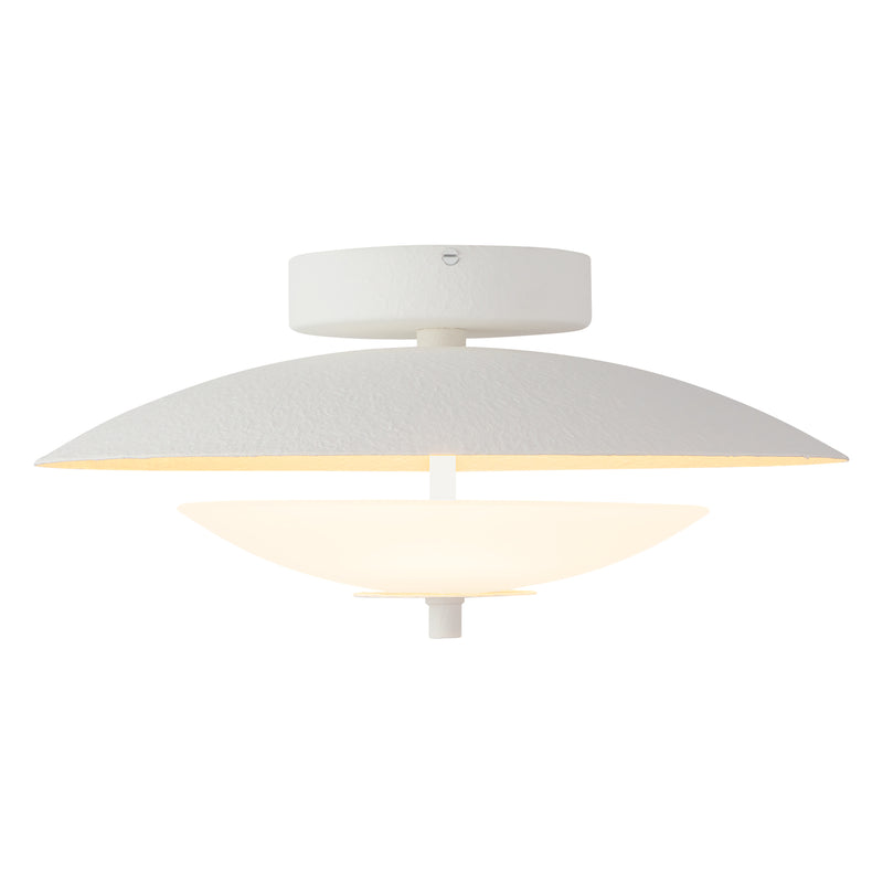 Prescott Flush Mount — Antique White/Opal Matte Glass