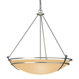 Presidio Tryne Large Scale Pendant in Vintage Platinum, Sand Glass by Hubbardton Forge