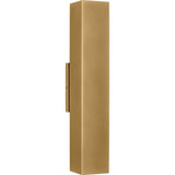 Pressa Square Wall Sconce — Large, Hand Rubbed Antique Brass