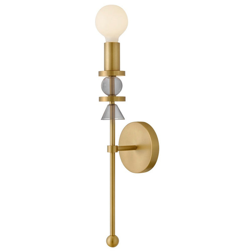 Prim Large Single Light Sconce Lacquered Brass 1