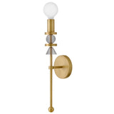 Prim Large Single Light Sconce - Lacquered Brass