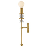 Prim Large Single Light Sconce - Lacquered Brass
